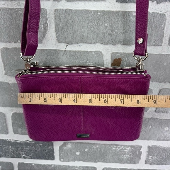 Thirty One Jewell Magenta Vegan Leather Crossbody Shoulder Bag Purse - Picture 8 of 8
